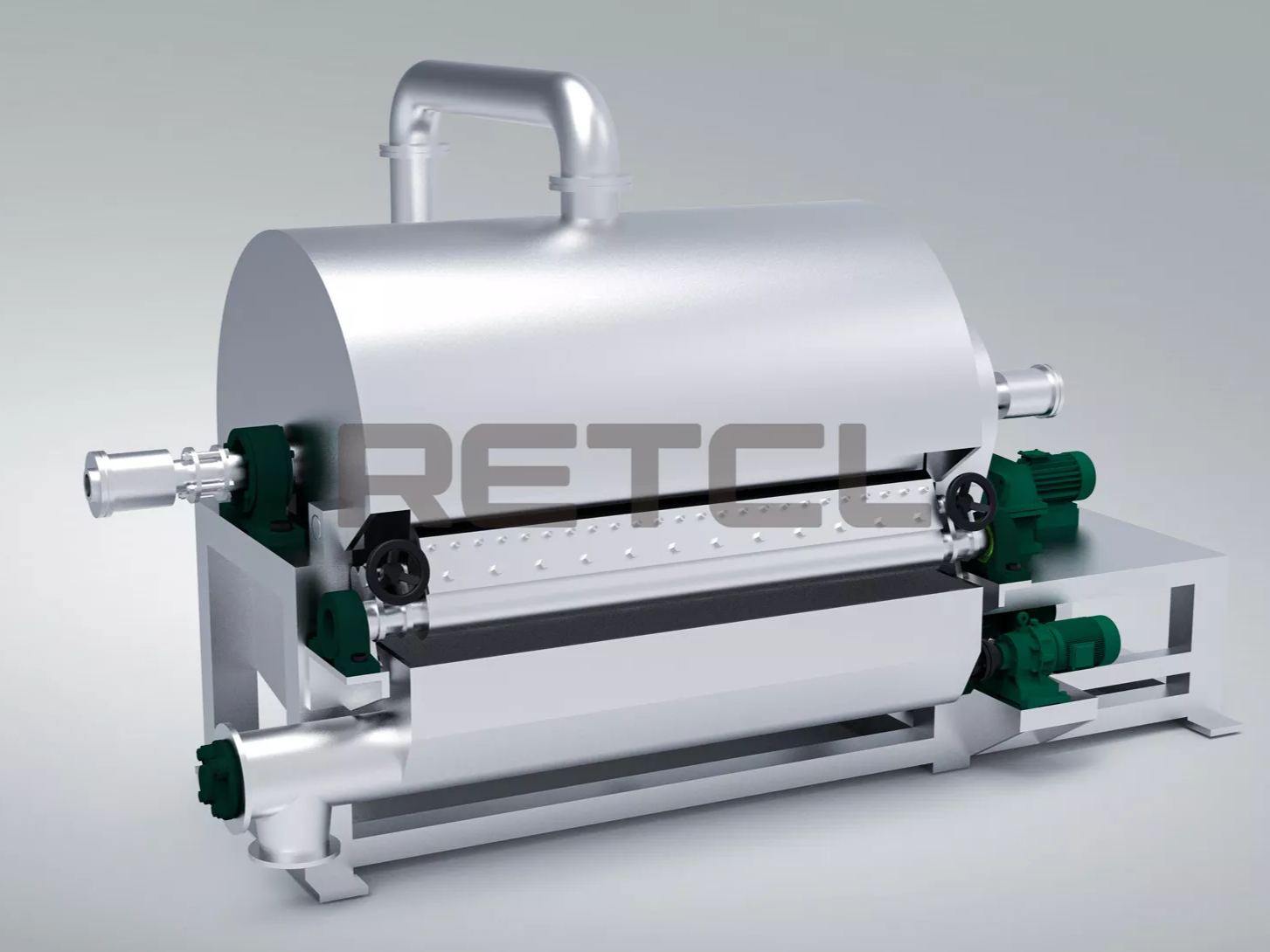 Full Size Rendering of Single Drum Scraper Dryer by RETCL Process