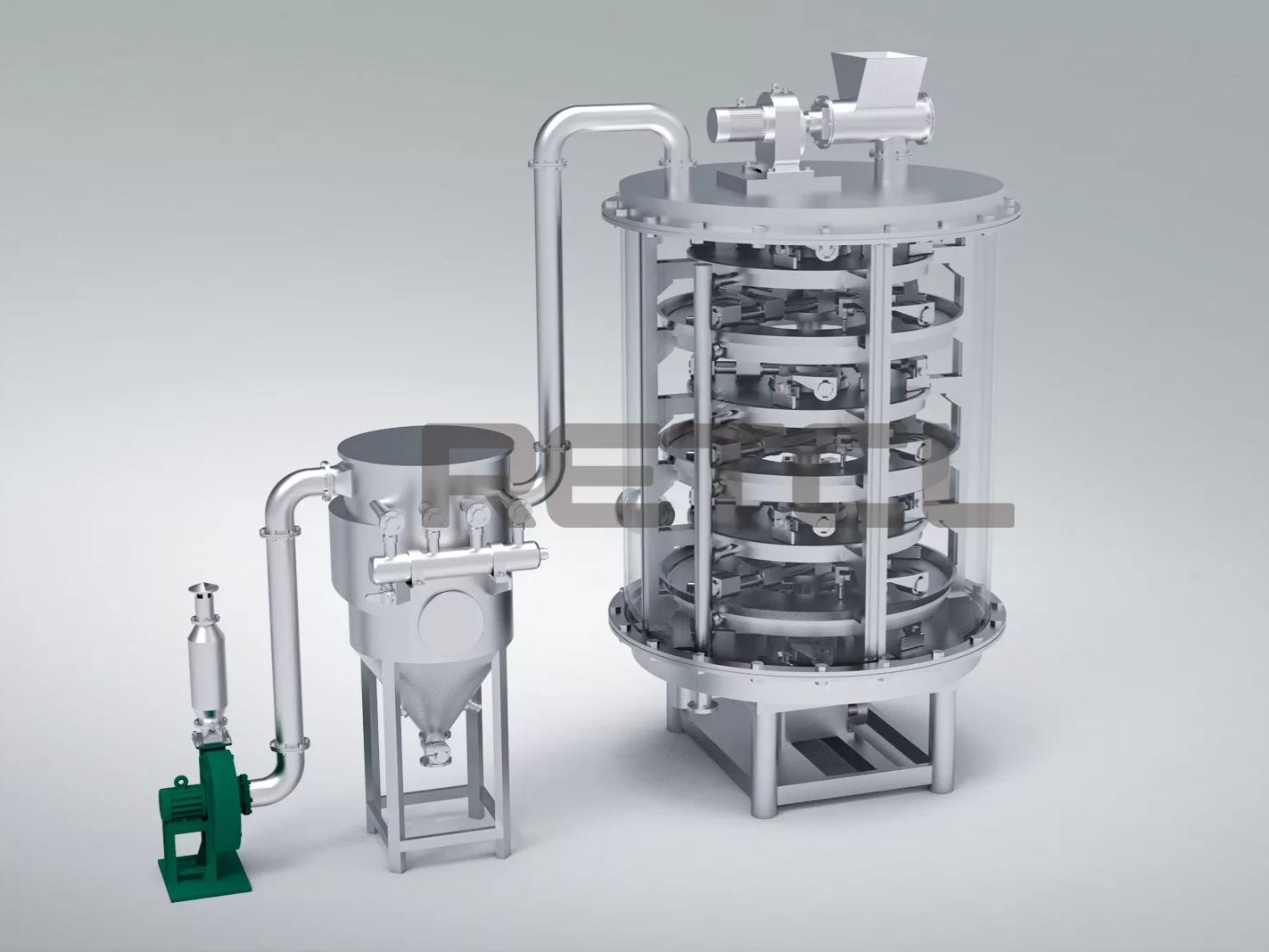 Full Size Rendering of Plate Continuous Dryer by RETCL Process