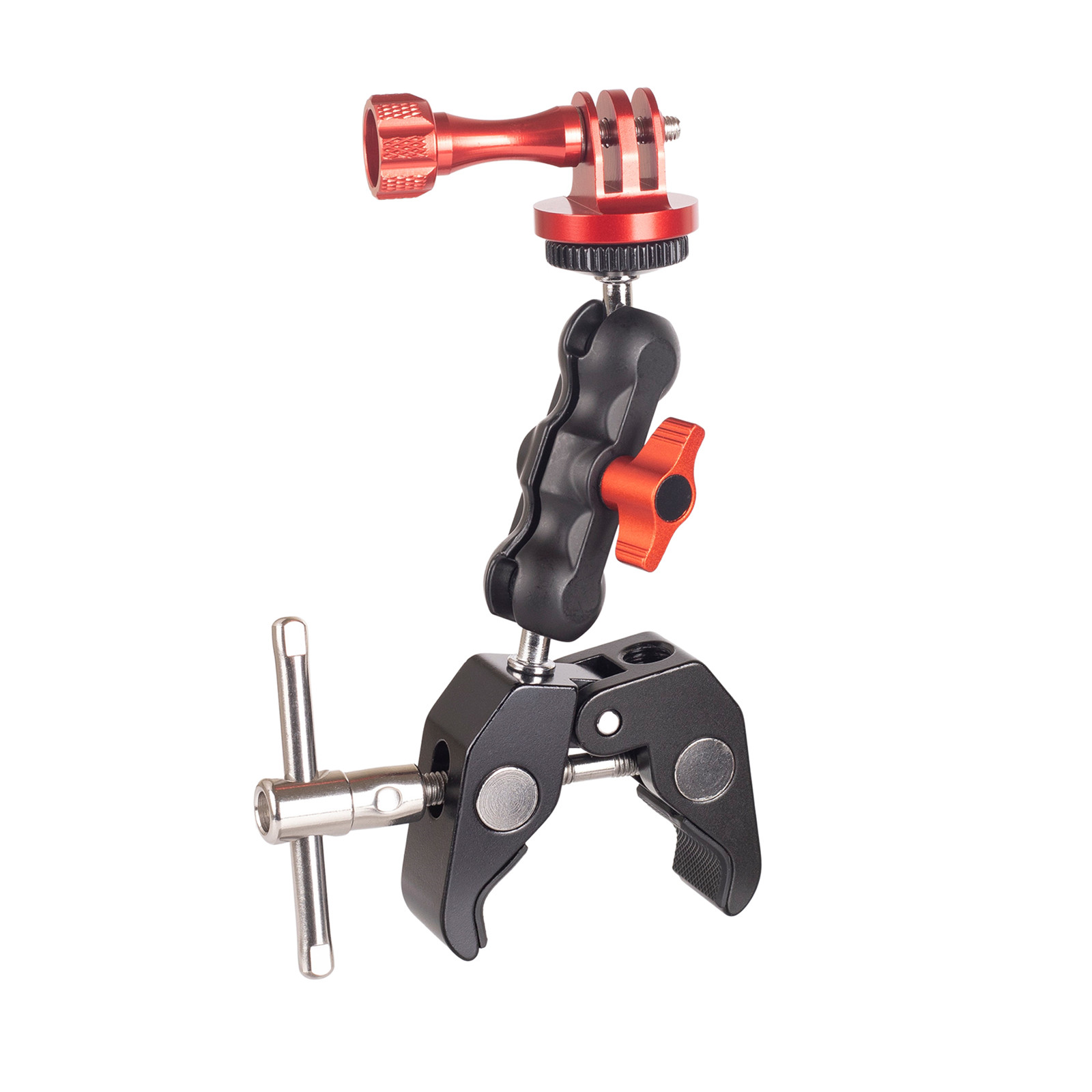MOSHUSO Camera Super Clamp Mount for Gopro, Red