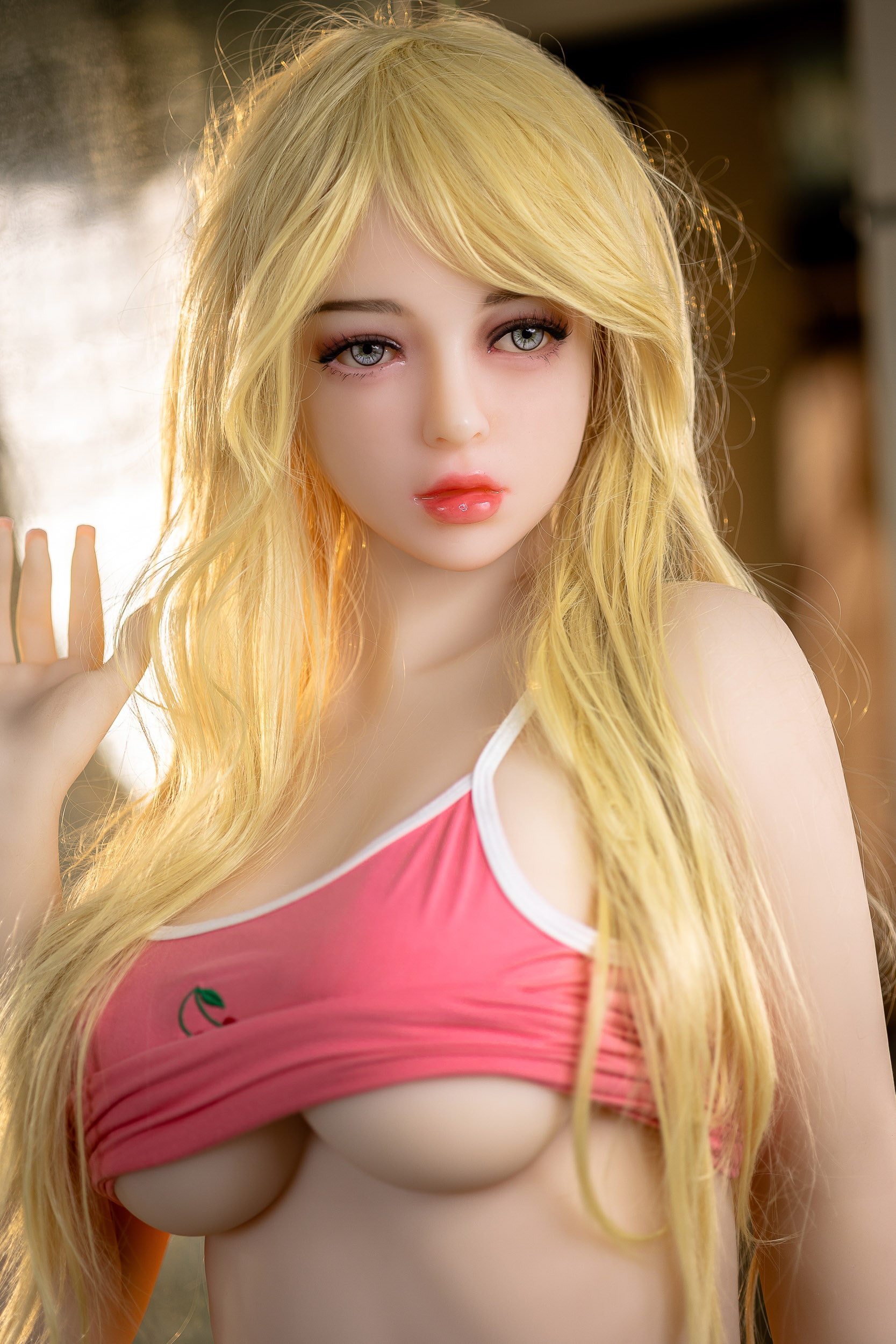 5ft2/158cm Medium Breast Sex Doll with Blonde Hair - Angie-SexDollBabe