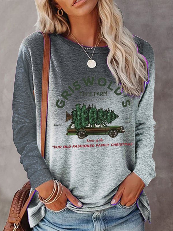 Women's Vintage Griswold Christmas Tie Dye Print T-Shirt