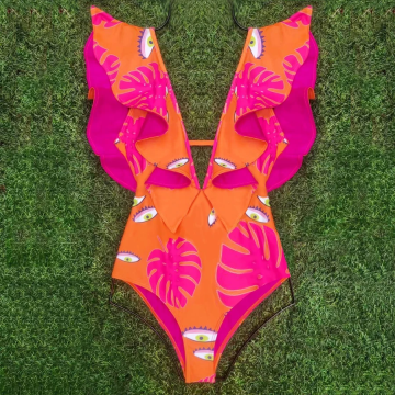 Tropical Evil Eye One piece Swimsuit