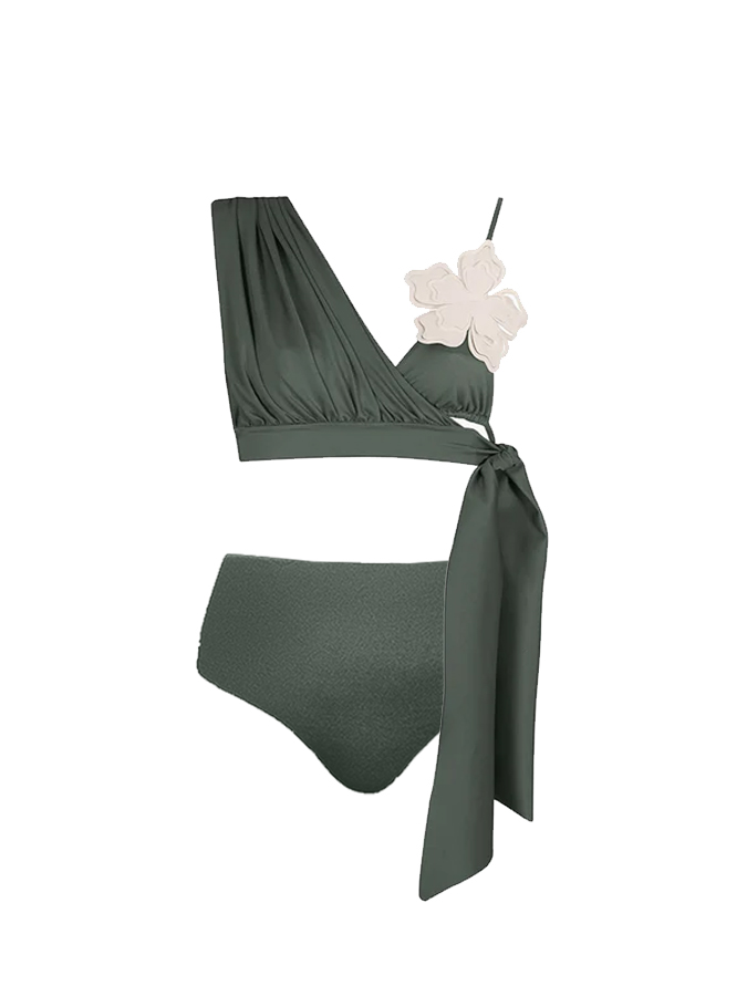 3D Petal Shawl Bikini Swimsuit