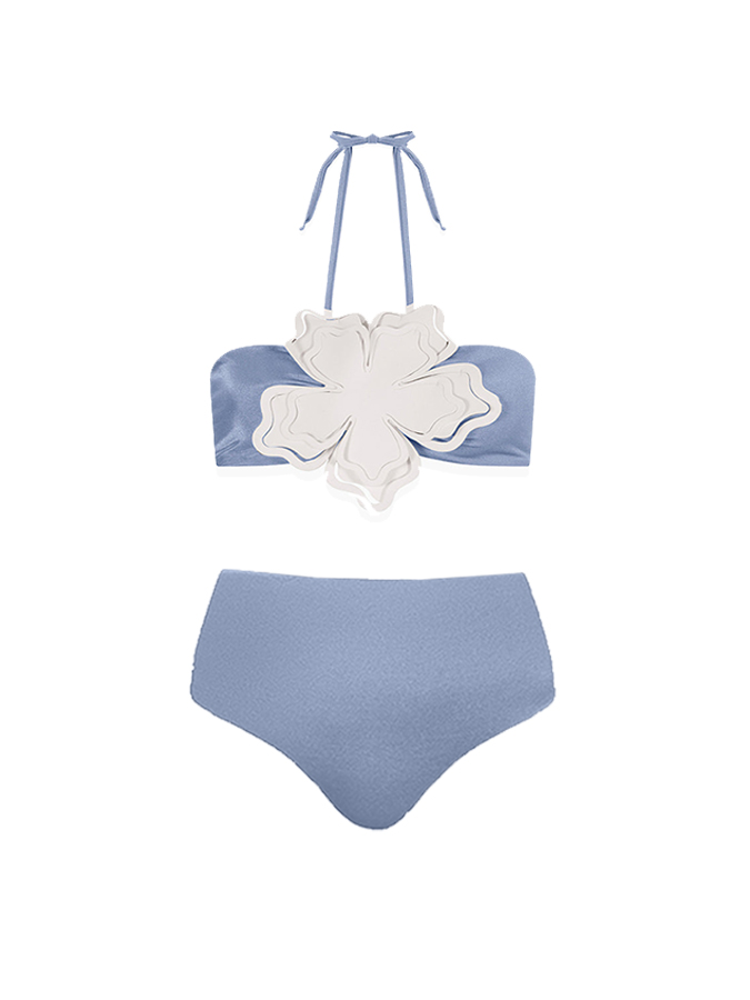 3D Petal Tie Bikini Swimsuit