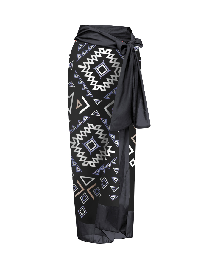 Native American Ethnic Geometric Print One Piece Swimsuit And Cover Up