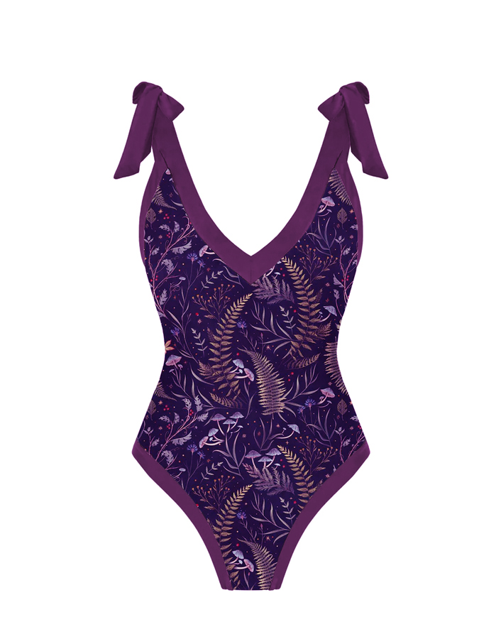Wonderland Forest Printed One Piece And Skirt