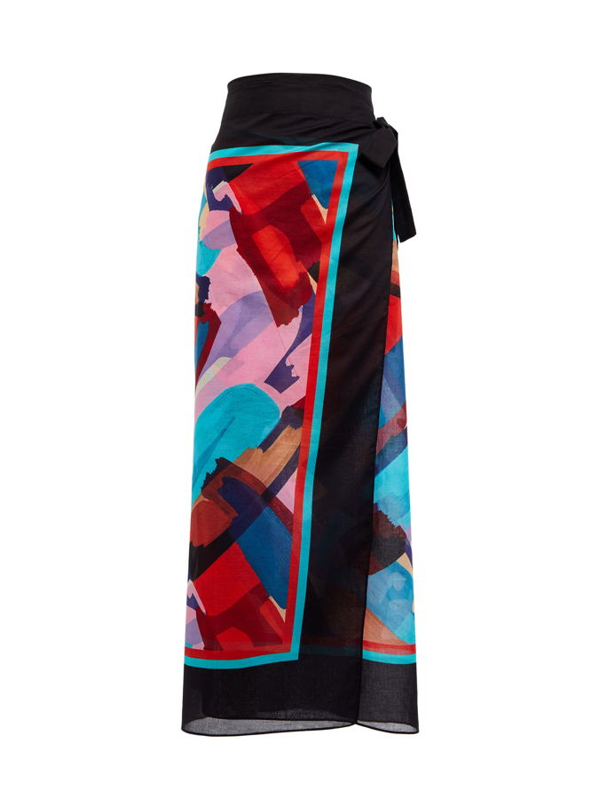 Colorful Graffiti Print One Piece Swimsuit And Cover up