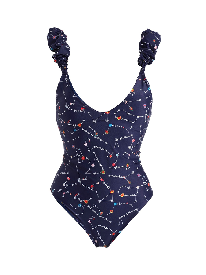 Casual Printed One Piece Swimsuit And Cover Up