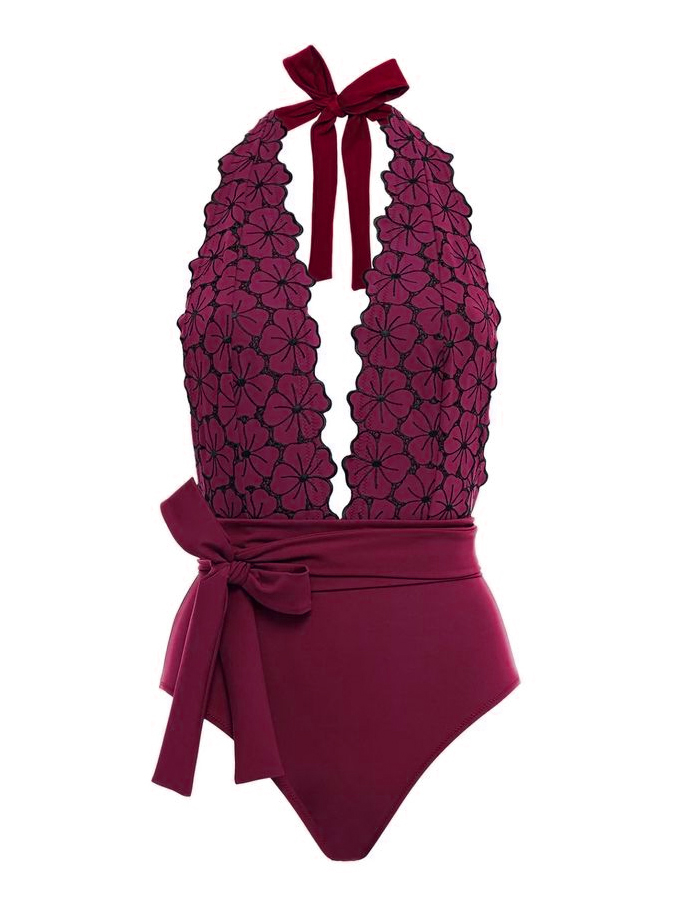 Petal Tie Fashion One Piece Swimsuit