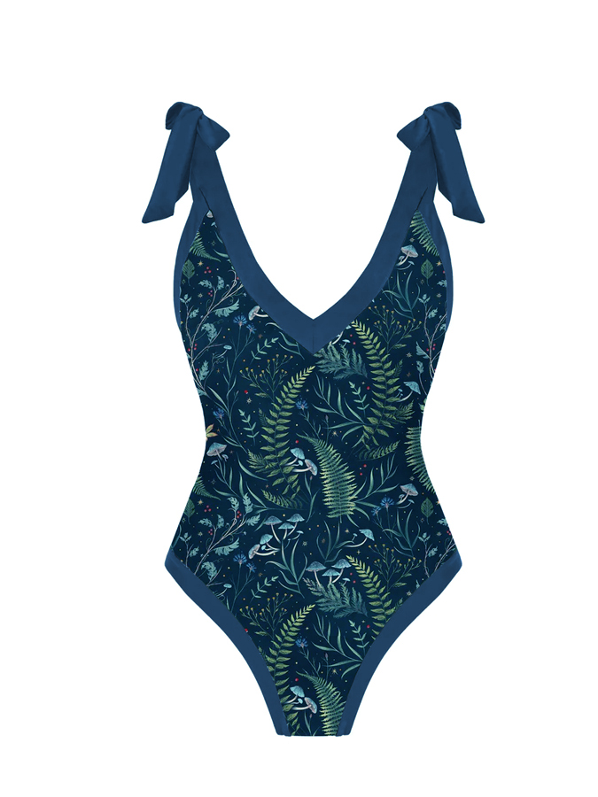 Wonderland Forest Printed One Piece And Skirt