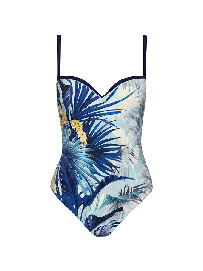 Hollow Print Fashion One-Piece Swimsuit
