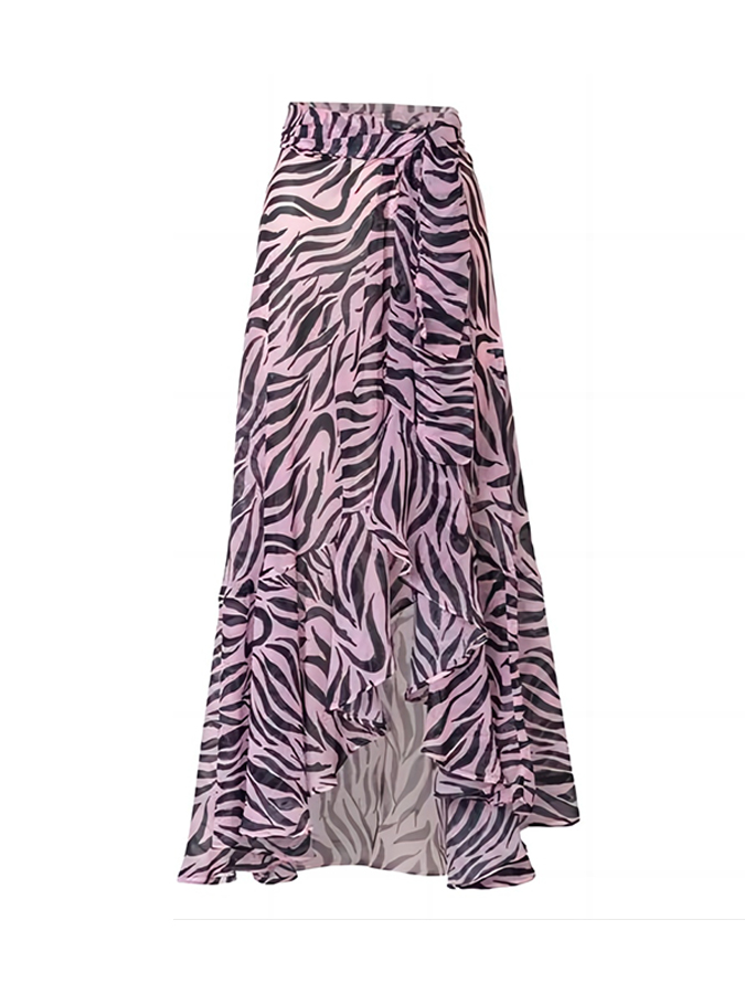 Zebra print one piece swimsuits and skirts