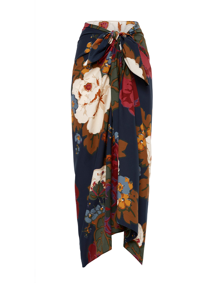 Vintage Print Beach Swimsuit and Cover-up