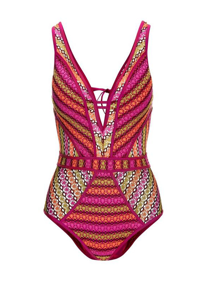 Floral Print One Piece Swimsuits and Skirt