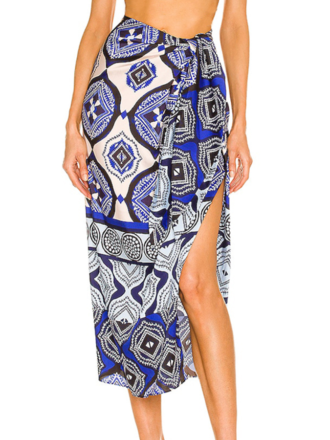 Vintage Print Bikini and Cover Up