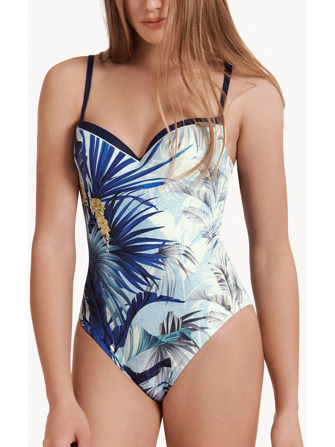 Hollow Print Fashion One-Piece Swimsuit