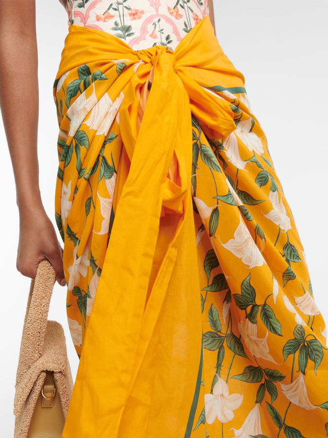Floral Print Ruffle Casual Bikini And Cover up