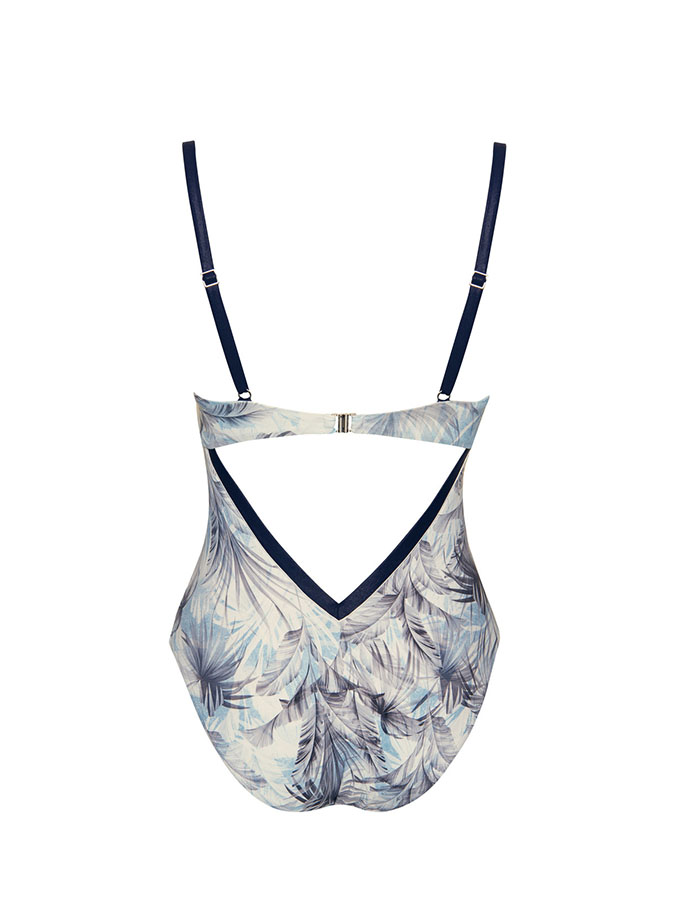 Hollow Print Fashion One-Piece Swimsuit