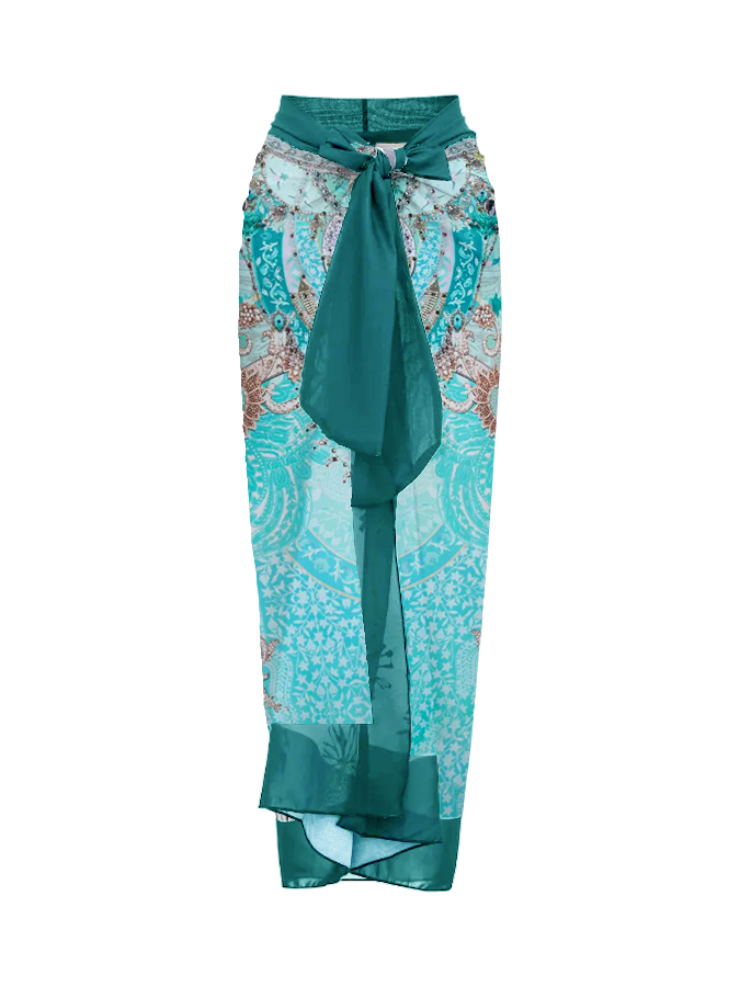 Vintage Court Floral Print One Piece Swimsuit And Cover up