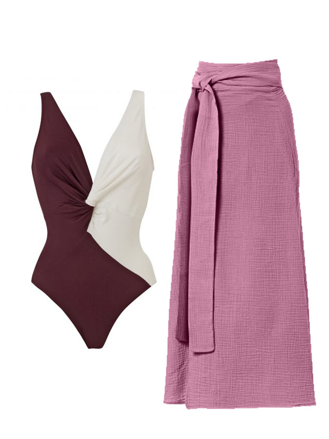 Fashion Paneled One Piece Swimsuit