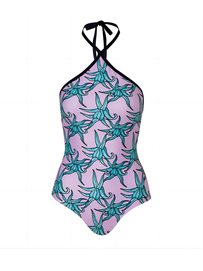 Floral Print One-piece Swimwear