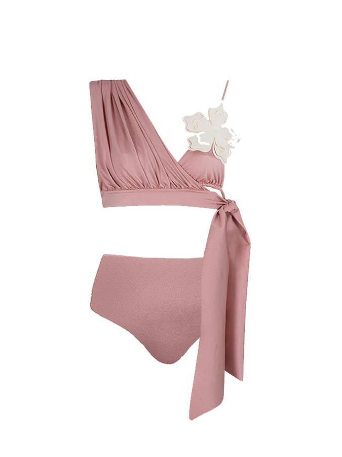 3D Petal Shawl Bikini Swimsuit