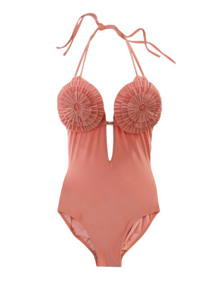 3D Flower Three-dimensional Design Beach Swimsuit and Cover-up