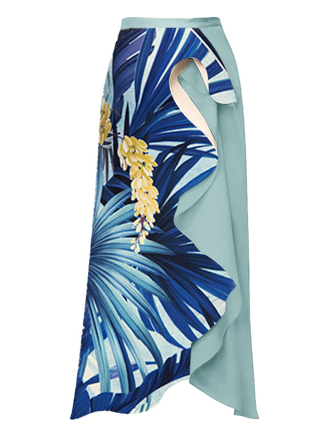 Hollow Print Fashion One-Piece Swimsuit