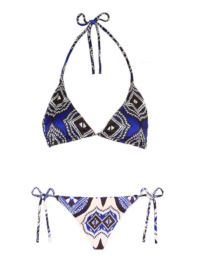 Vintage Print Bikini and Cover Up