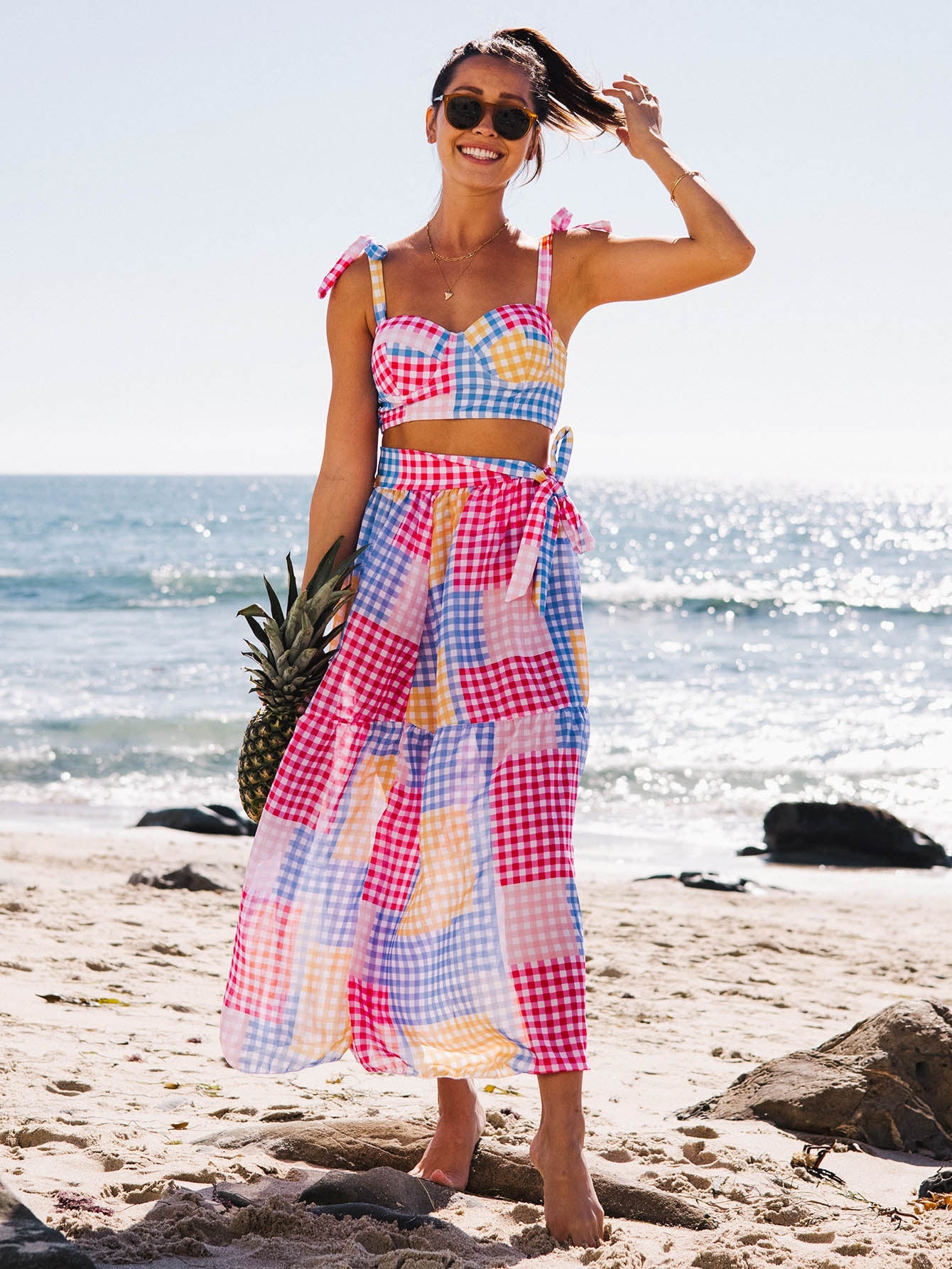 Colorful Hight Waist Bikini Cover up