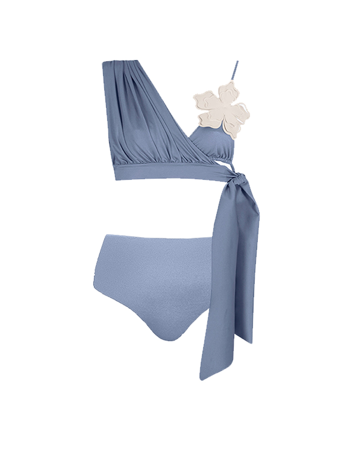 3D Petal Shawl Bikini Swimsuit