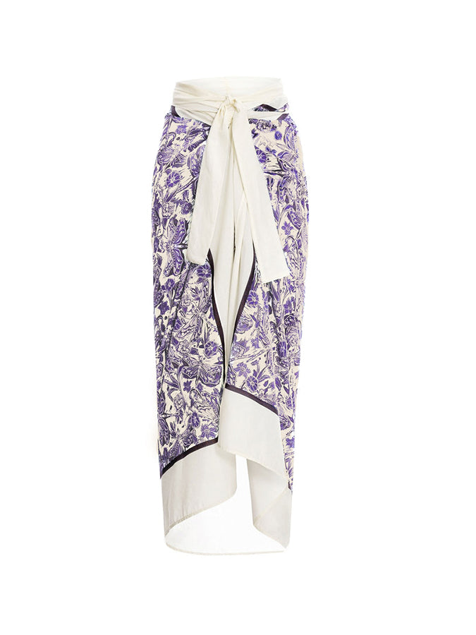 Purple Print Swimsuit Set and Coverup