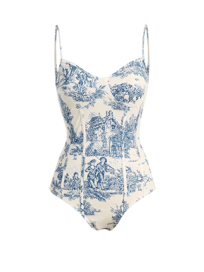 Printed Simple Fashion One Piece Swimsuit