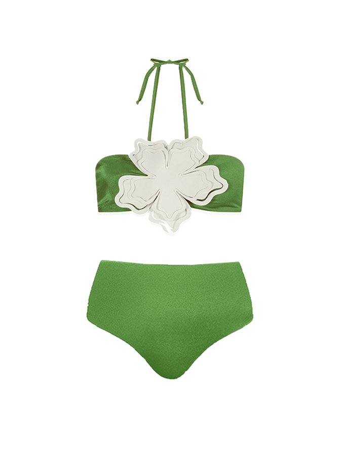 3D Petal Tie Bikini Swimsuit