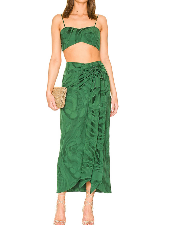Line Print Bikini and Cover up
