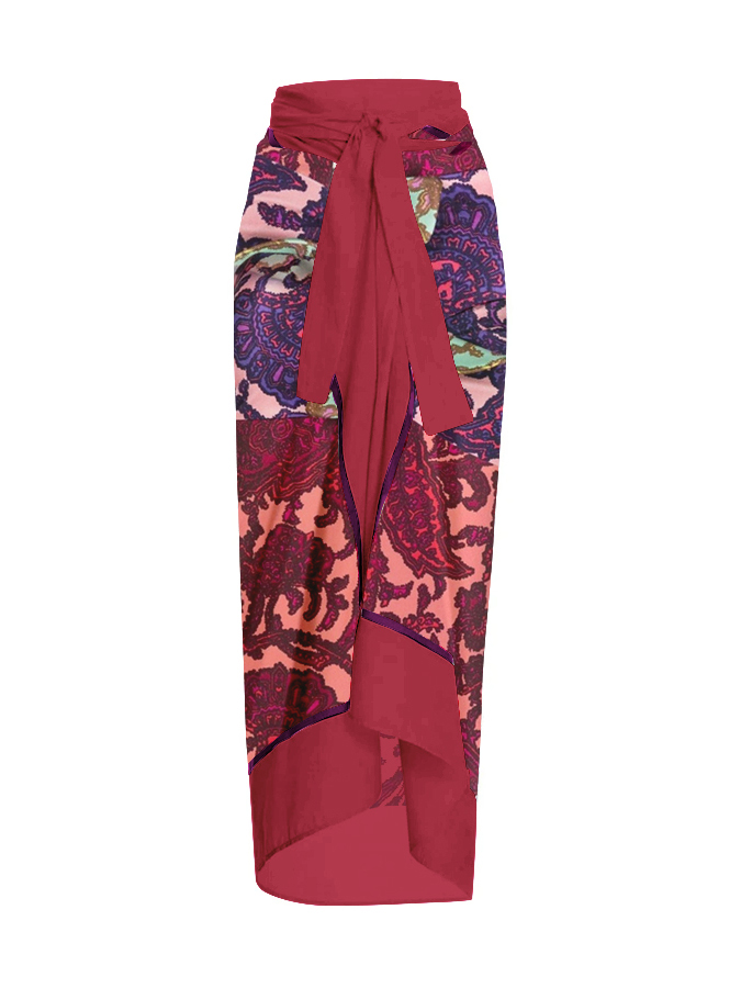 Vintage Ethnic Print One Piece And Cover Up