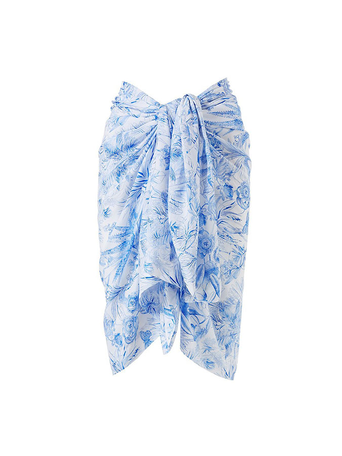 Fashion Blue Print One Piece Swimsuit