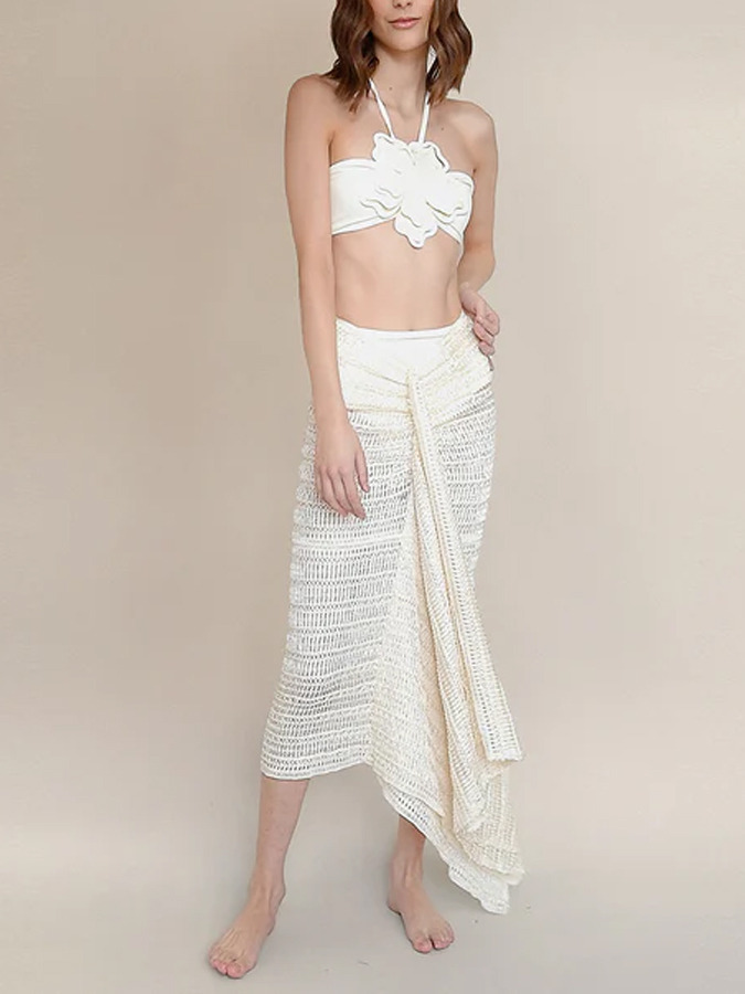 3D Petal Tie Bikini Swimsuit