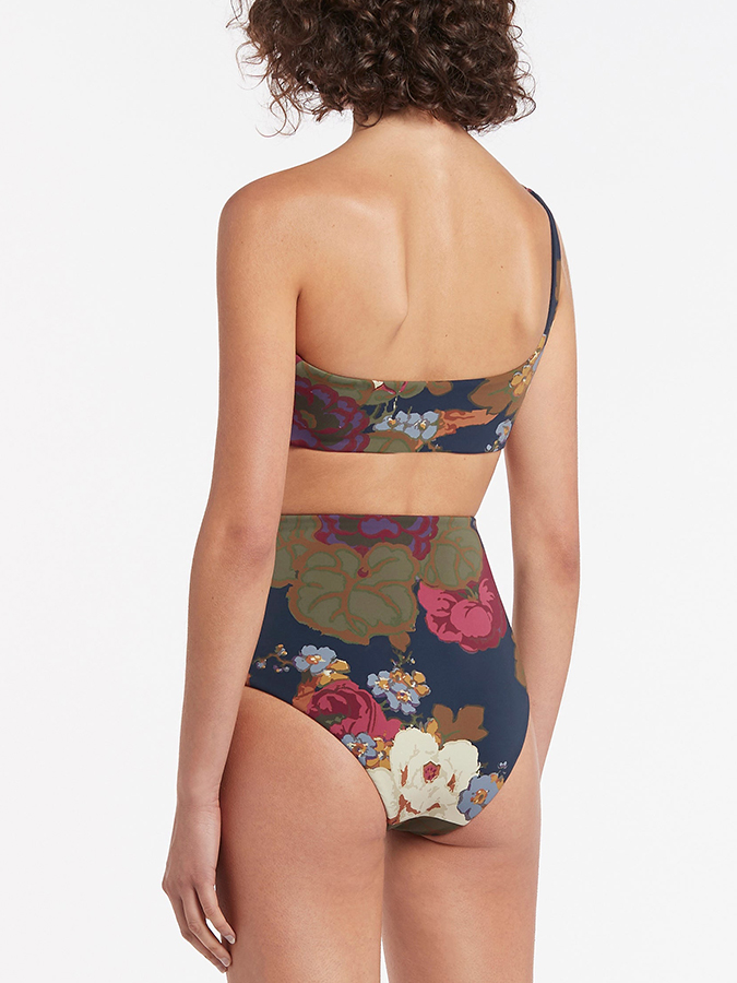Vintage Print Beach Swimsuit and Cover-up