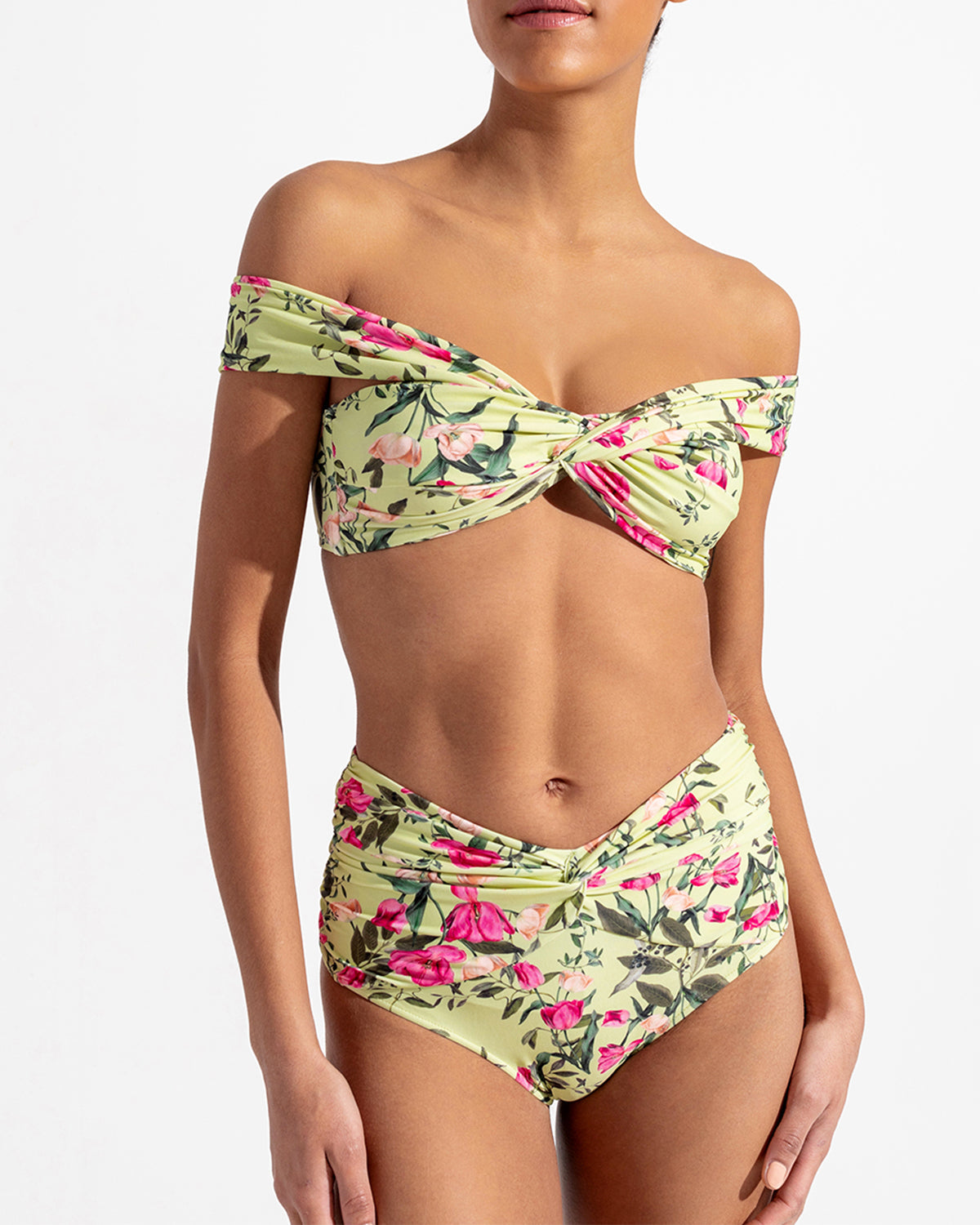 Fashion Floral Print Beach Bikini Set