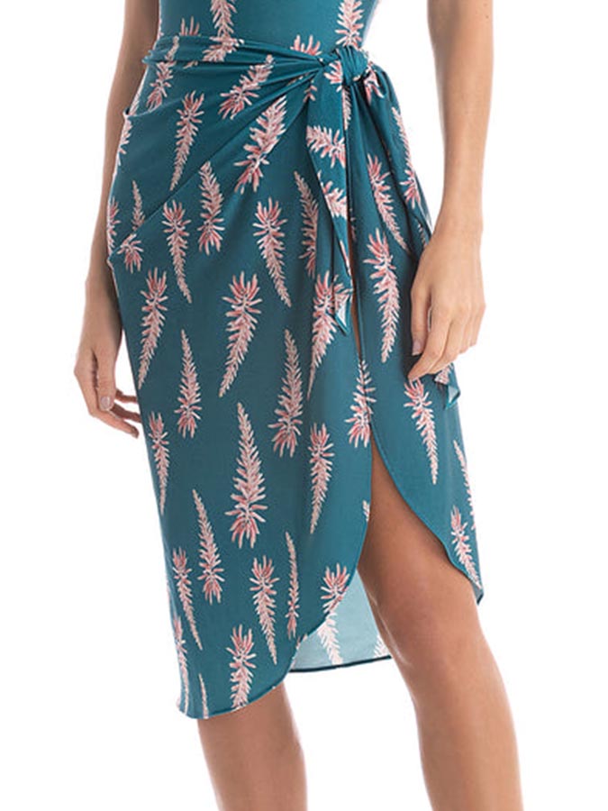 One-shoulder Printed Swimsuit And Cover-up