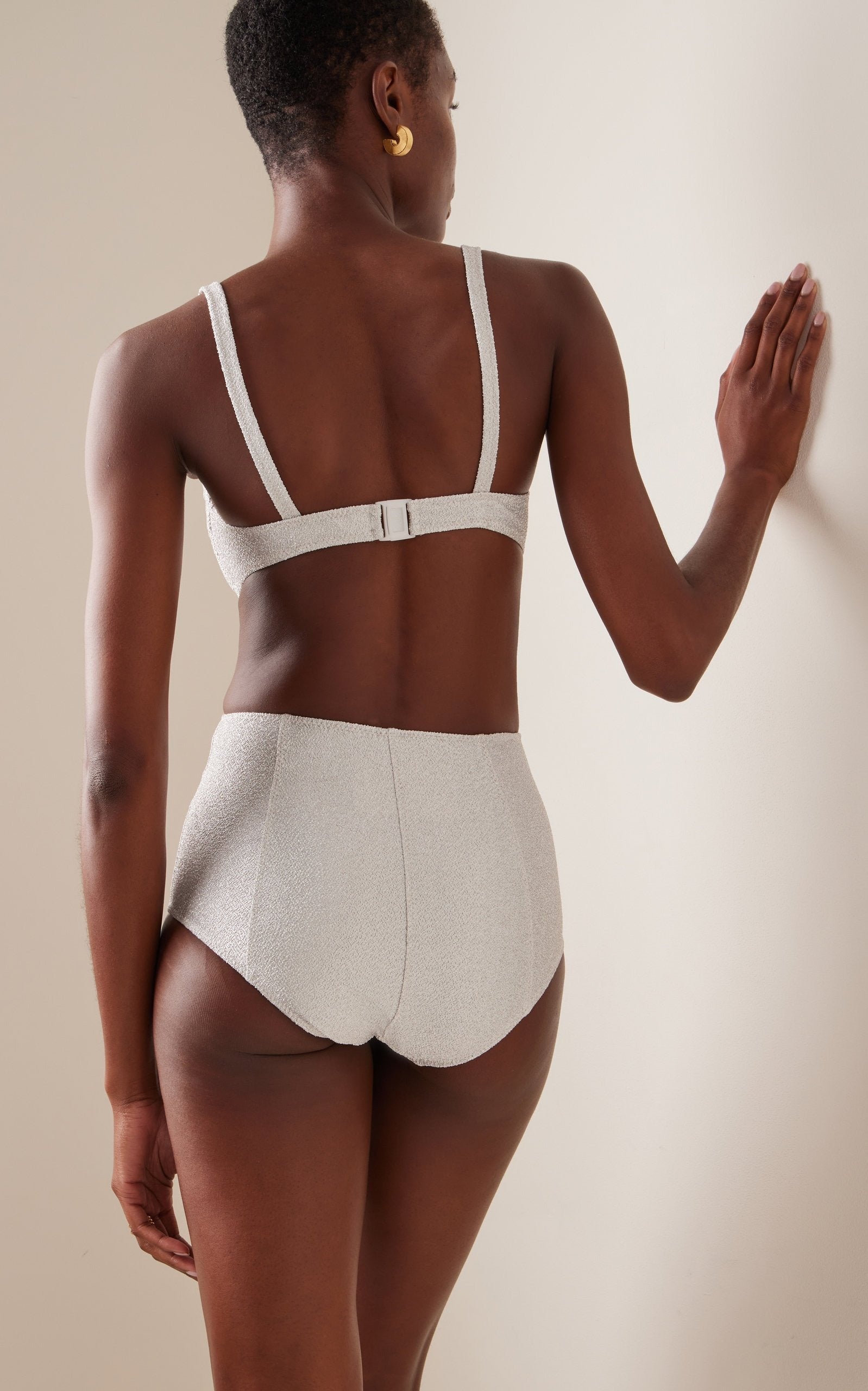Metallic Jacquard Balconette High-Rise Bikini