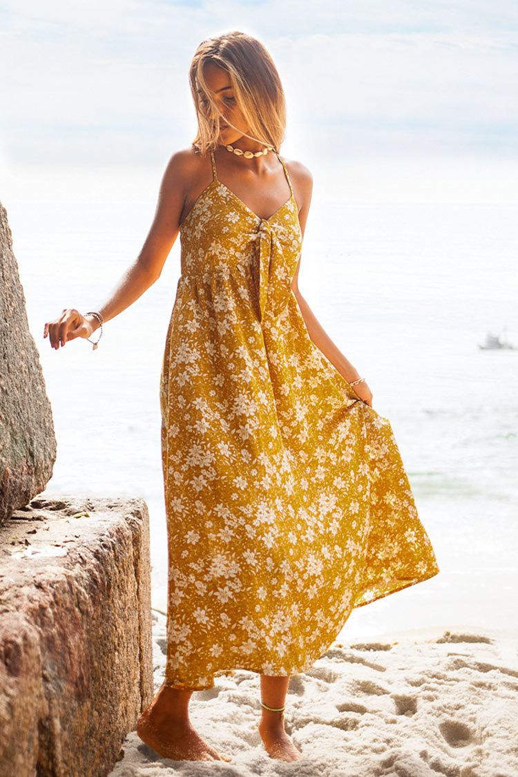 Yellow Floral Dress