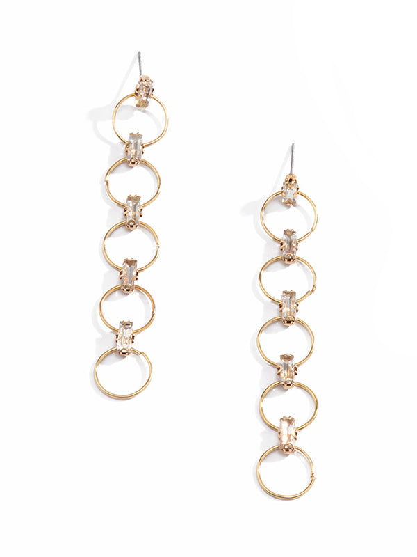 Fashion All-Match Multi-Element Generous Buckle Beaded Earrings