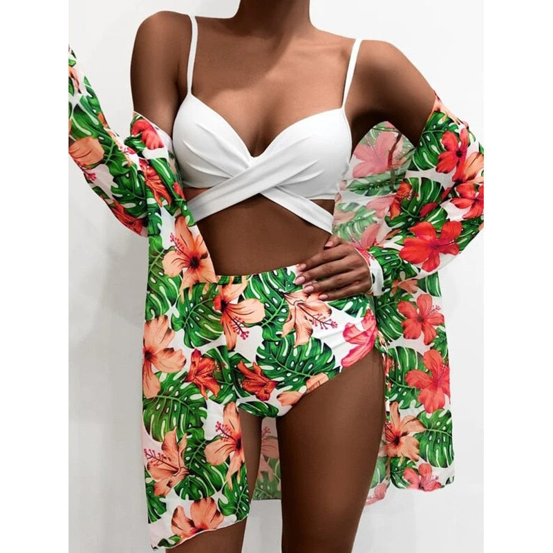 Three-piece suit Printed Swimwear
