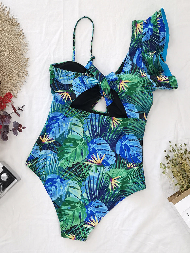 Floral Ruffle One Piece swimsuit