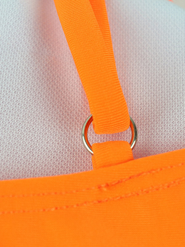 Solid Color Hollow Sexy Slim Swimwear