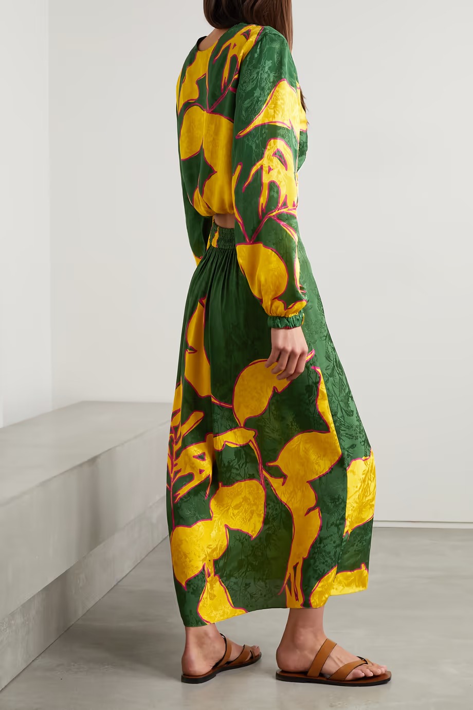 Tropical Printed Midi Bikini Set