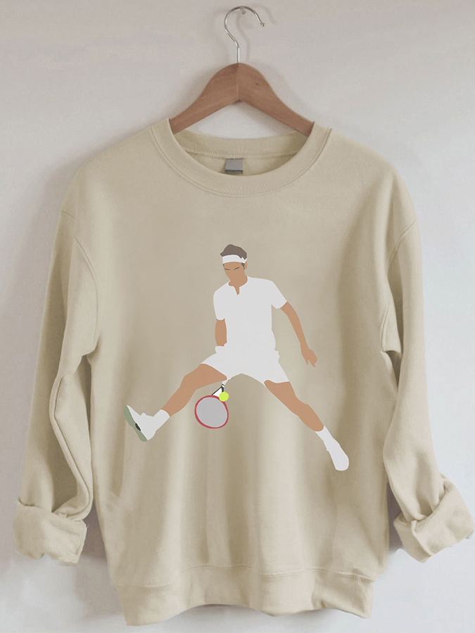 The Goat RF Tennis Legend Thanks For All The Countless Memories Casual Print Sweatshirt
