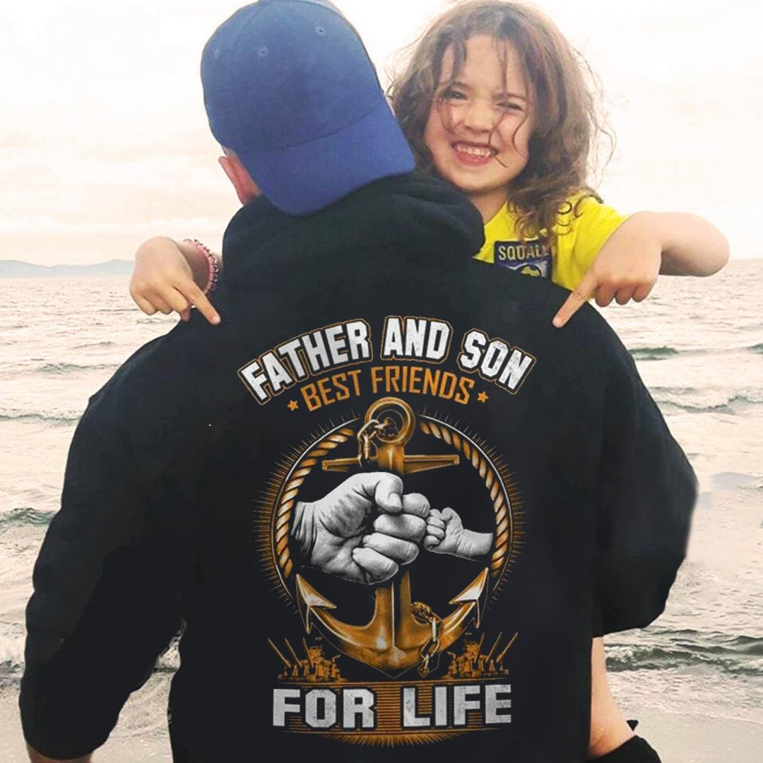 Father and son best friend Mens hodded